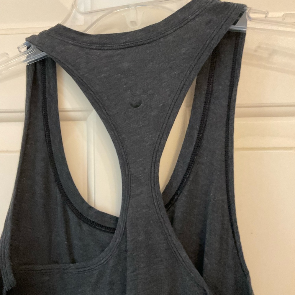 LuLuLemon Athletic Racer Tank, Charcoal, lightweight, Good Condition, Sz S - Picture 7 of 11